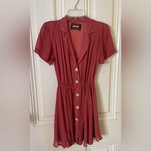 Reformation Button Front Collar Dress